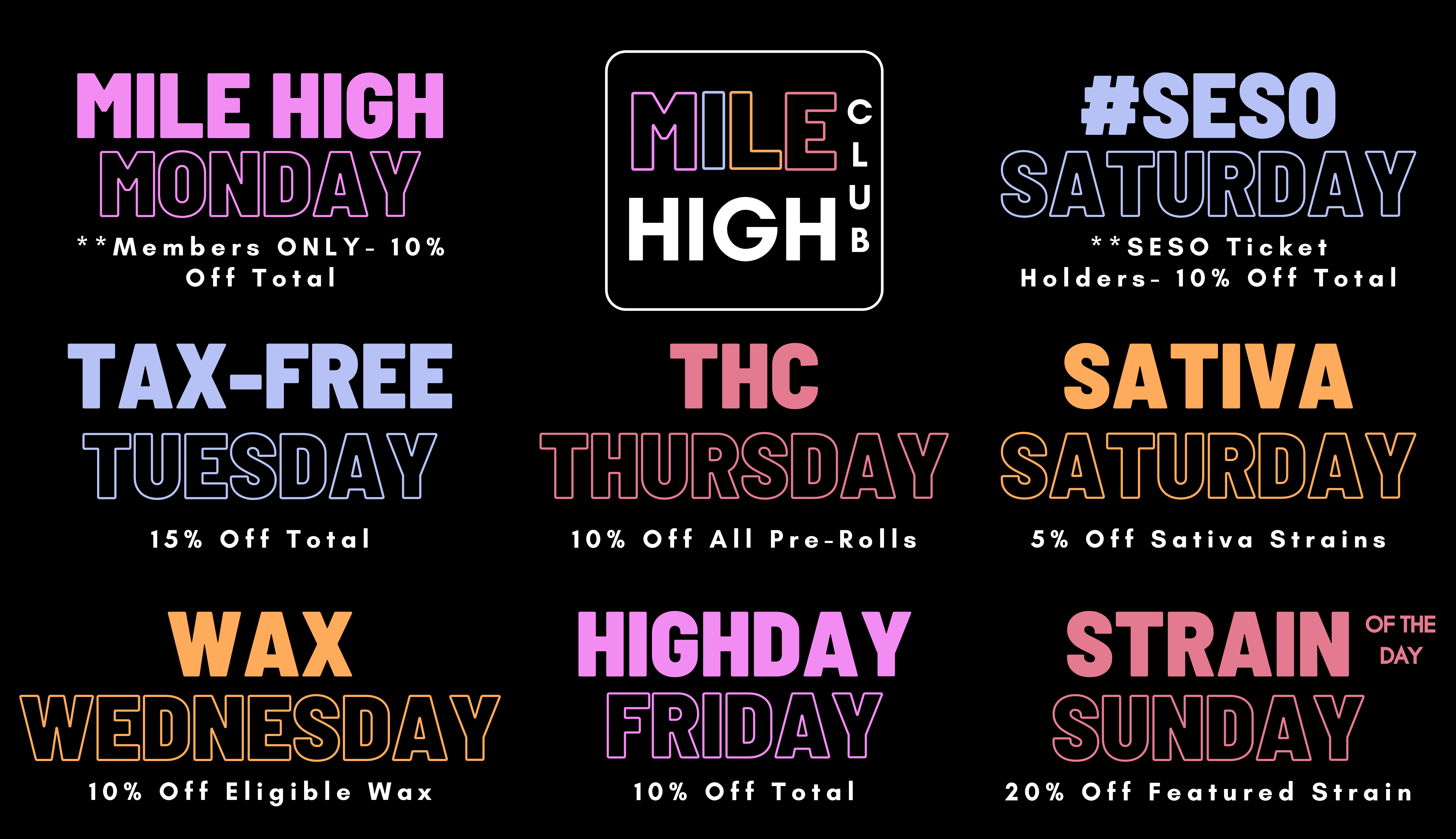 2023 - 2024 Mile High Club Weekly Deals